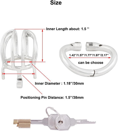 Short Ergonomic Design Hinged Cock Cage