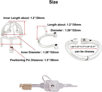 Removable PA Puncture Small Cock Cage