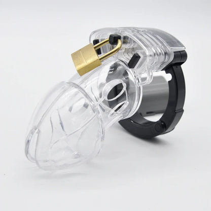 Adjustable Base Ring Cuff Plastic Chastity Cage