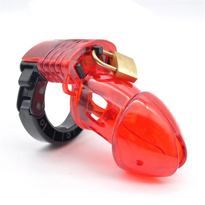 Adjustable Base Ring Cuff Plastic Chastity Cage