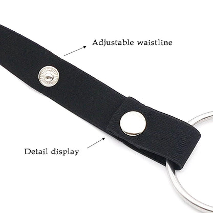 Woman Lesbian Elastic Auxiliary belt for Cock cage