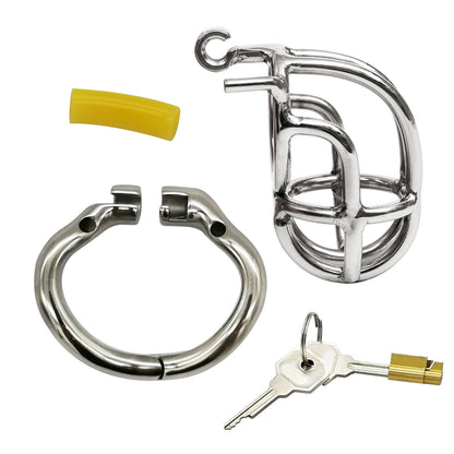 Hinge Ring Chastity Device Cock Cage S056