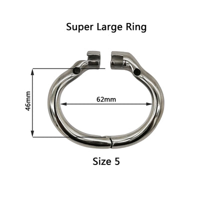 Hinge Ring Long Chastity Cage S062