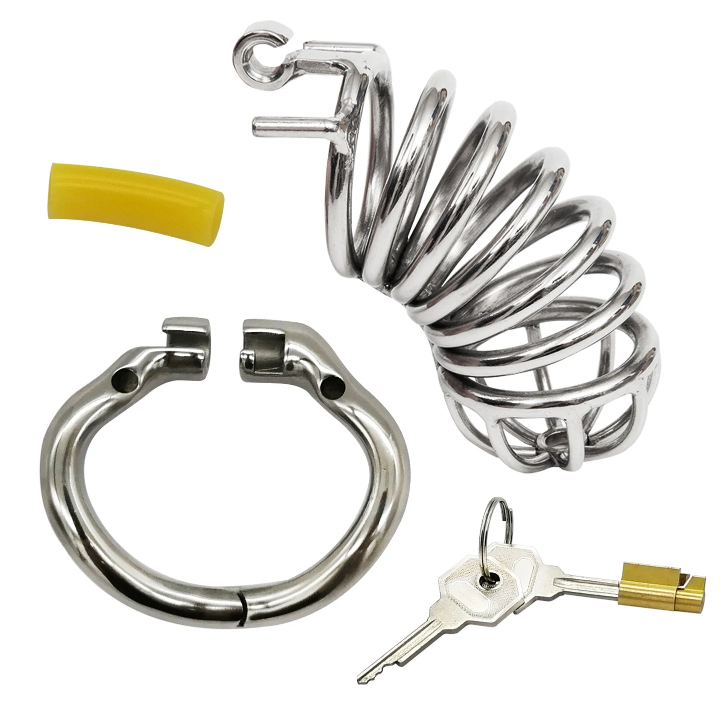 Hinge Ring Long Chastity Cage S062