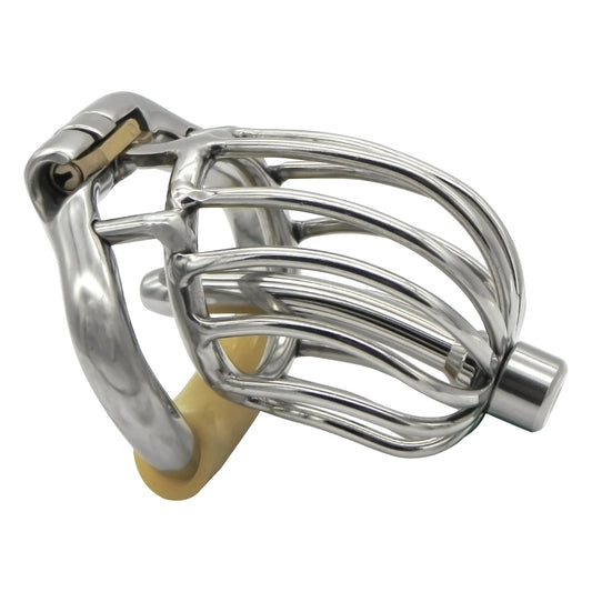 Hinge Ring Stealth Lock Chastity Cage S095