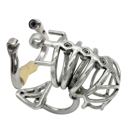 Spiked Testicles Separated Chastity Cage S069