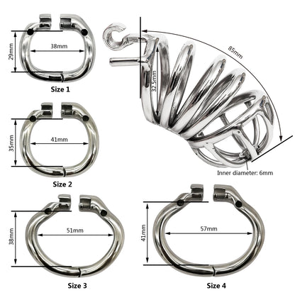 Hinge Ring Chastity Device Penis Lock S053