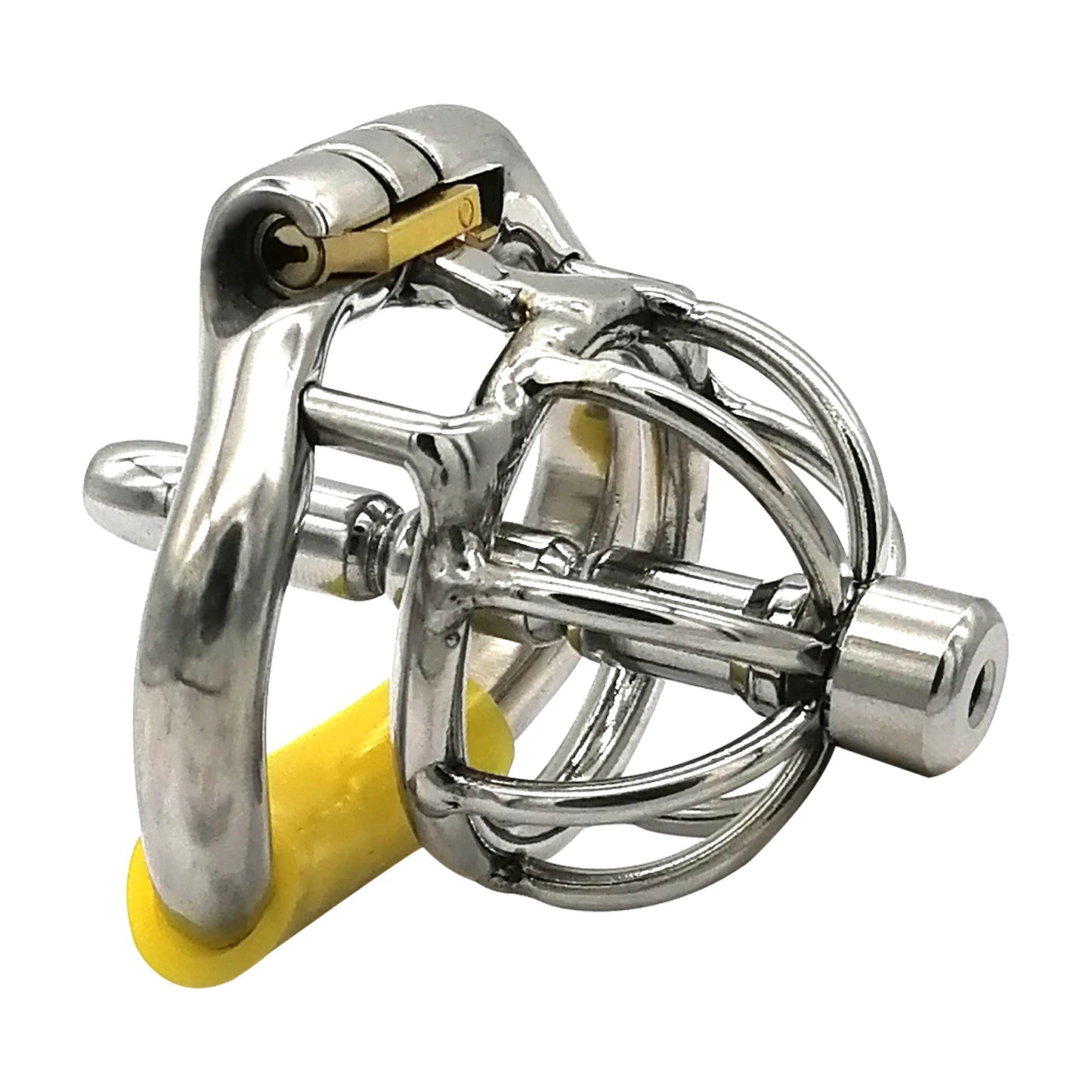 Hinge Ring Chastity Cage With Catheter S055-1