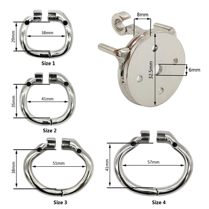 Flat Reverse Chastity Device Cock Cage Lock