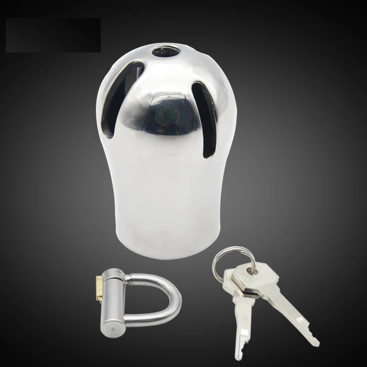 PA Penis Glans Piercing Lock Chastity Cage