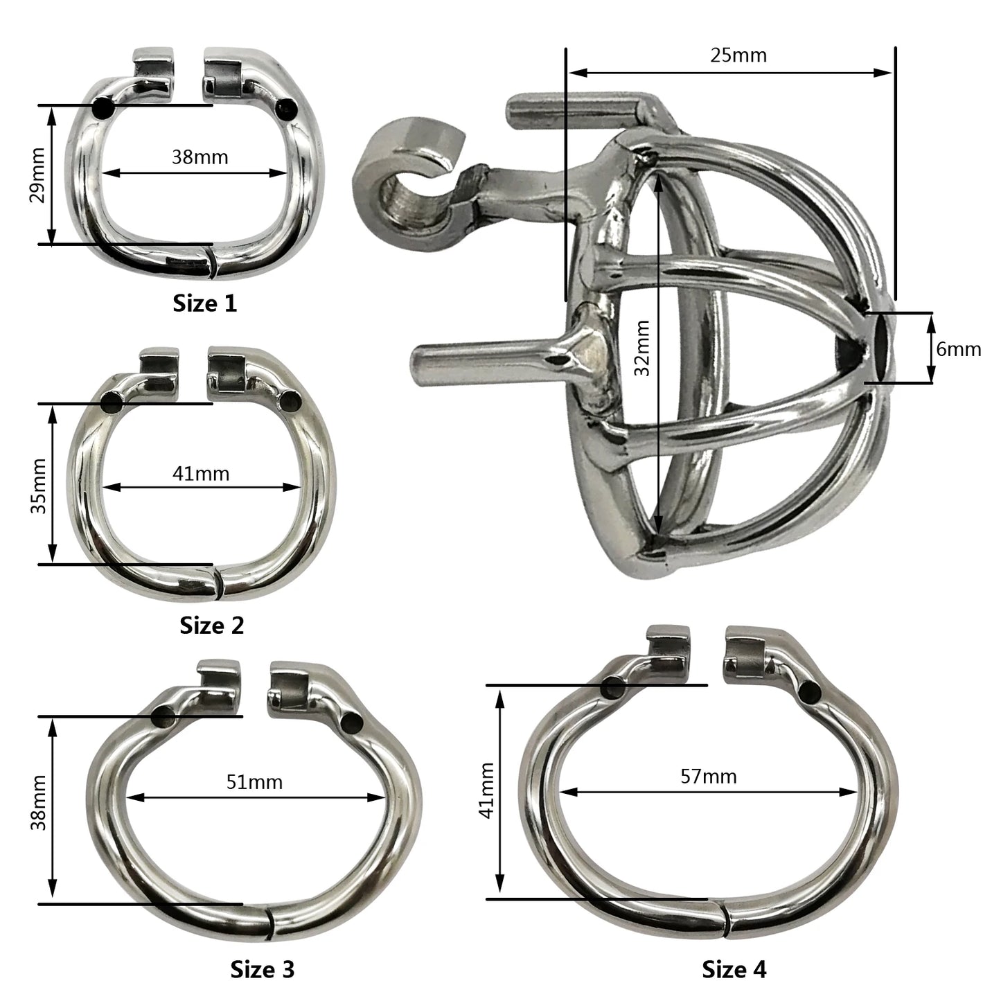 Urethral Catheter Anti-Shedding Ring Cock Cage