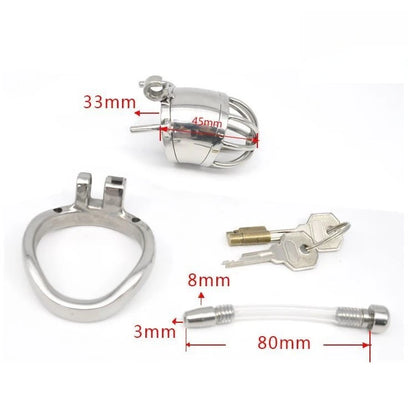 Happygo Chastity Cage with Catheter Penis Lock A277-1