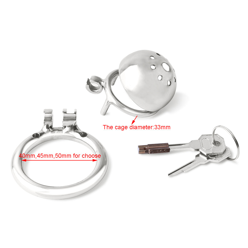 Stainless Steel Chastity Cage Penis Lock