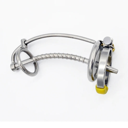 Chastity Cage with Catheter Penis Lock A060