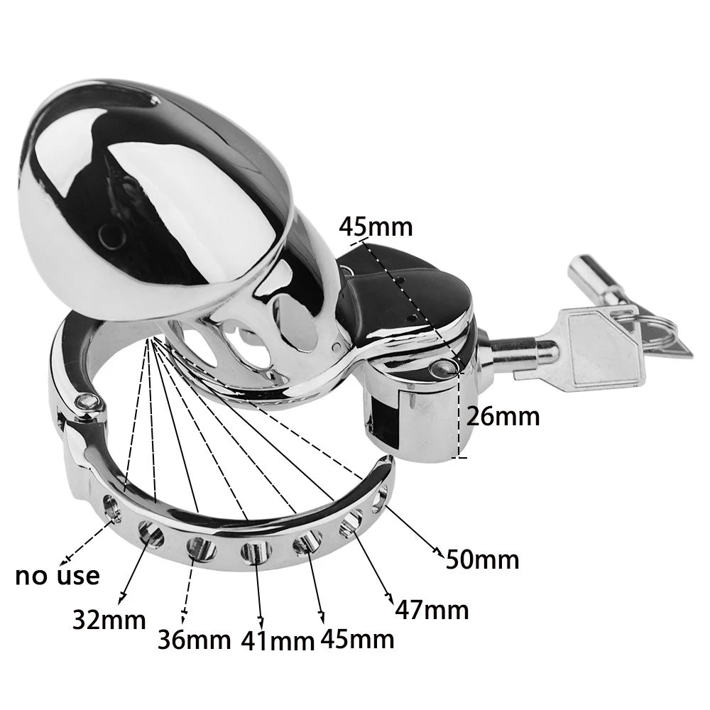 Push Lock 6 Size Adjustable Base Ring Cock Cage