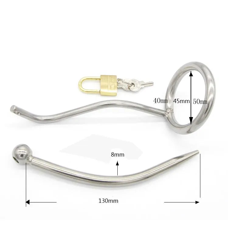 Urinary Catheter Chastity Cock Cage