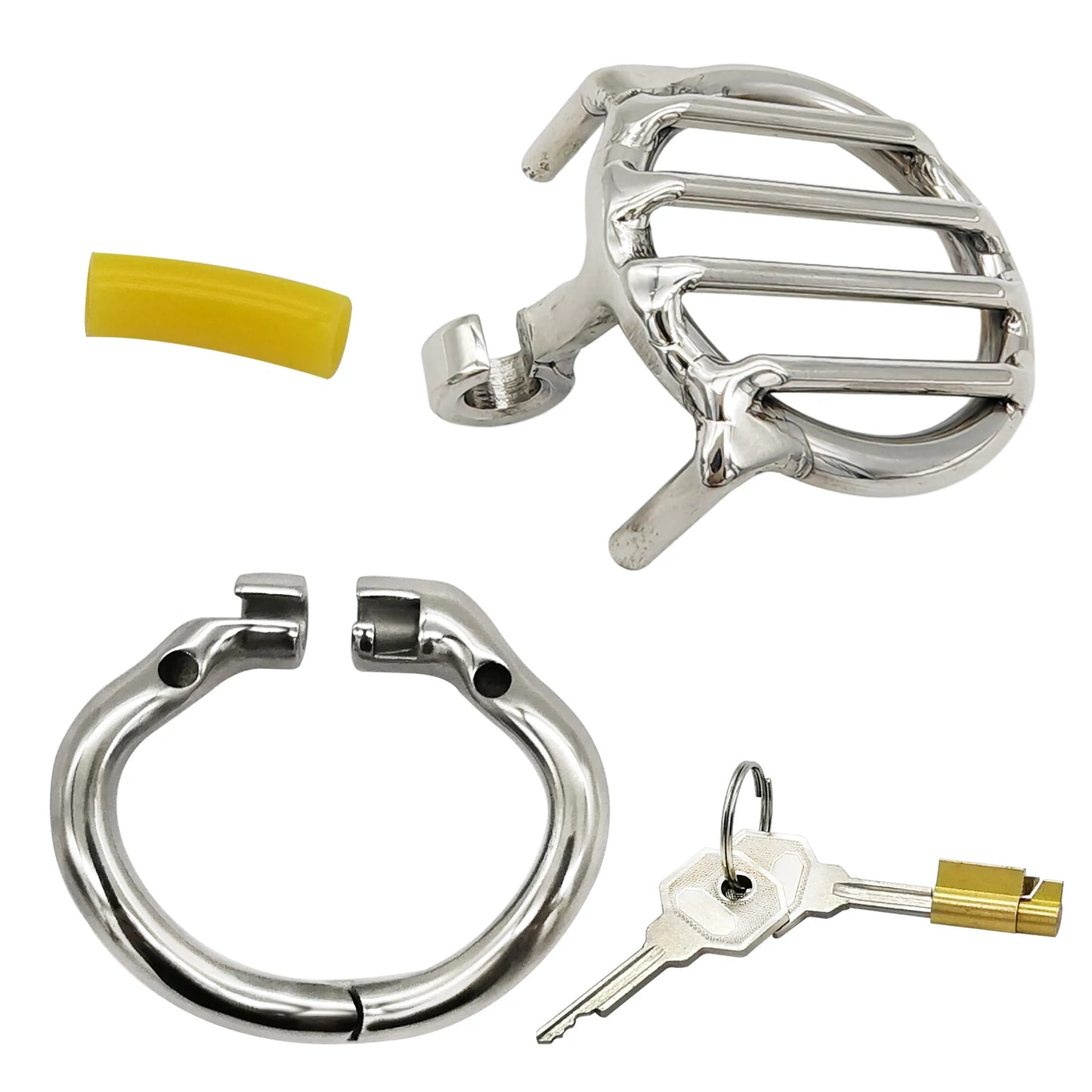 Flat Cock Cage Stainless Steel Chastity Device