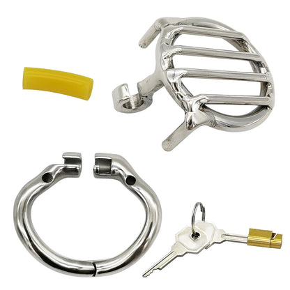 Flat Cock Cage Stainless Steel Chastity Device