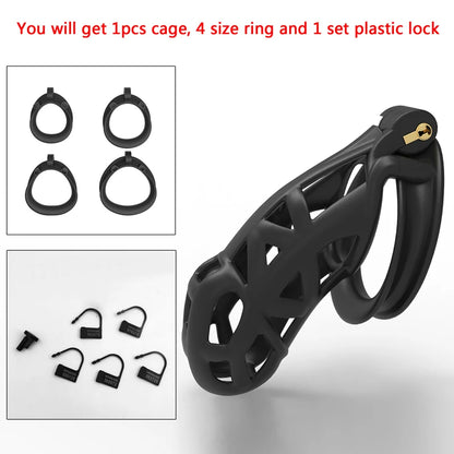 V6 3D Double-Arc Cobra Chastity Cage