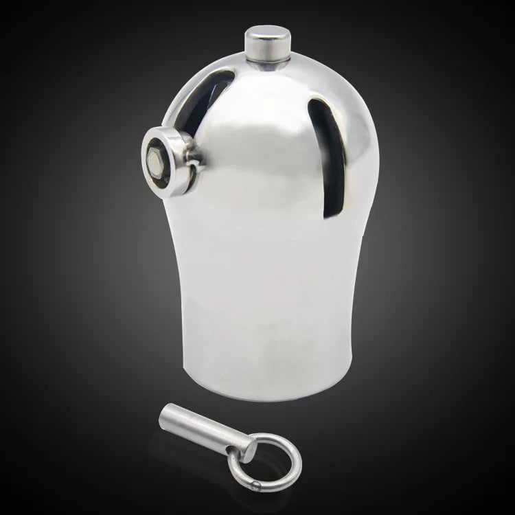 PA Puncture Chastity Cage With Catheter