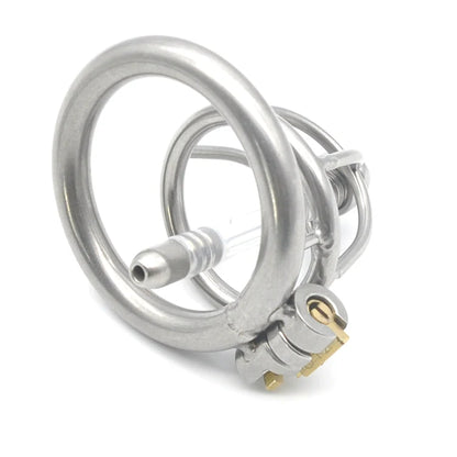 Chastity Cage with Catheter Penis Lock