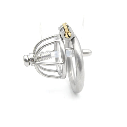 Chastity Cage with Catheter Penis Lock