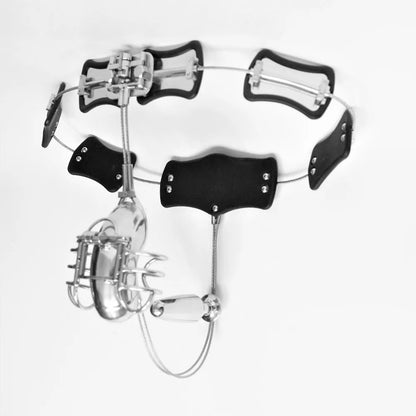 Chastity Belt with Anal Plug Cock Cages