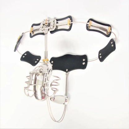 Chastity Belt with Anal Plug Cock Cages