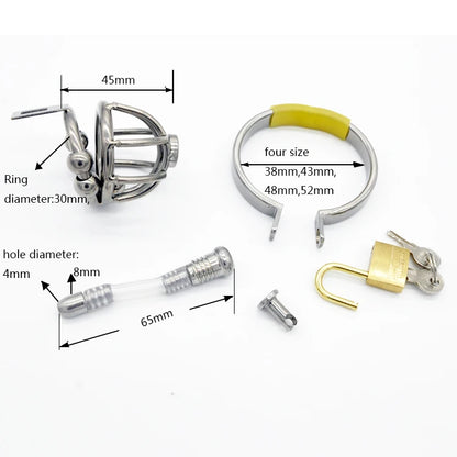 Chastity Device with Catheter Cock Cage