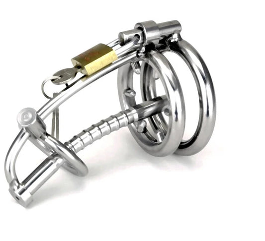 Chastity Cage with Catheter Anti-Shedding Ring