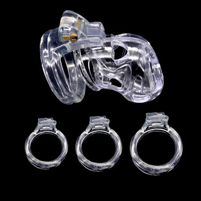 Chastity Device Cock Cage with 4 Size Base Ring