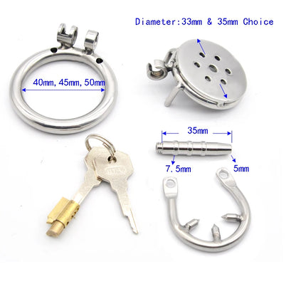 Small Flat Cock Cage Chastity Device