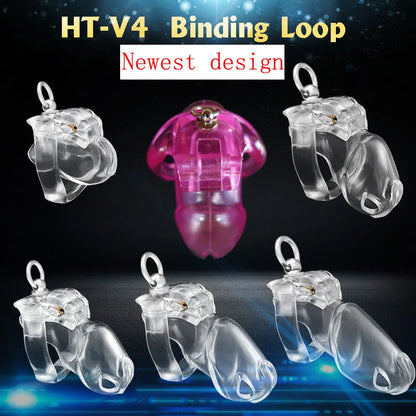 V4 Loop Ring Cock Cage Chastity Lock