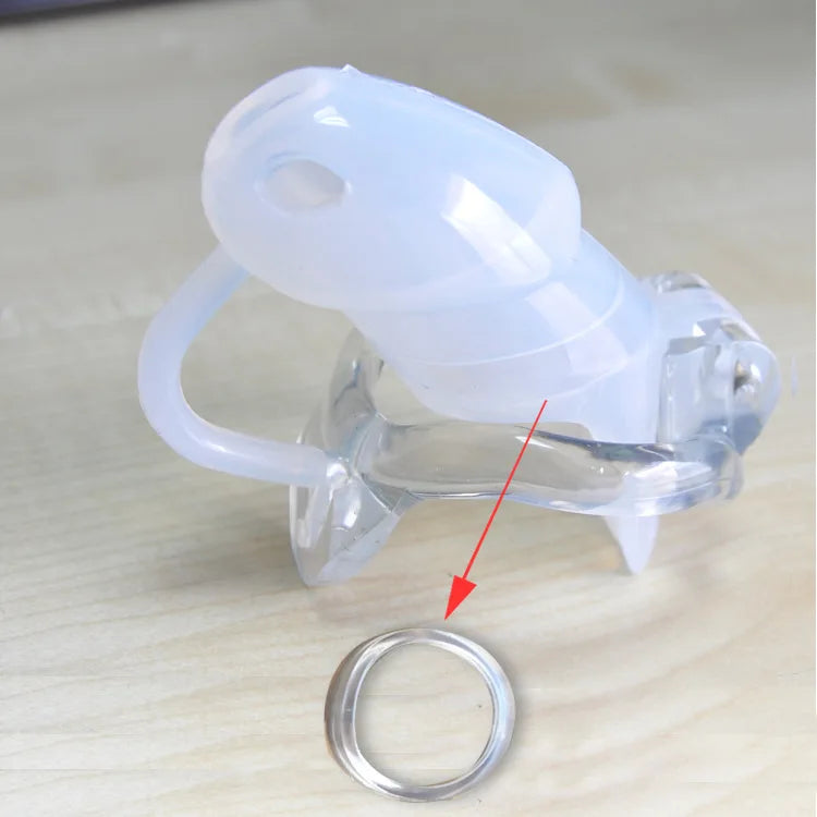 v3 Long Silicone Chastity Device Cock Cage